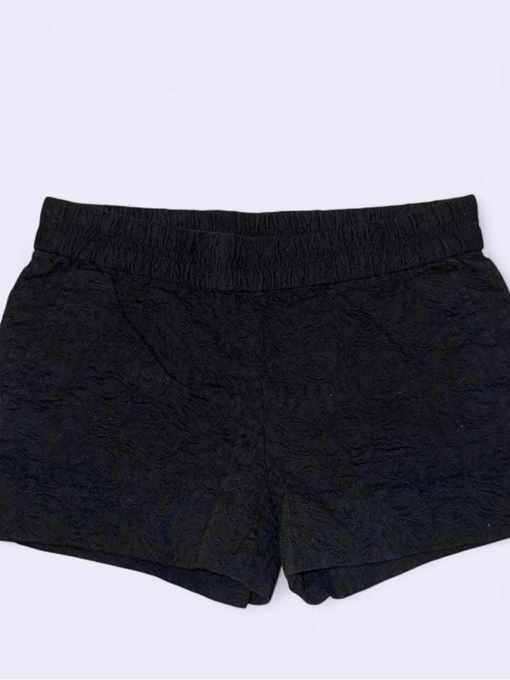 J.Crew Black Textured Pull-On Shorts Casual Minimalist